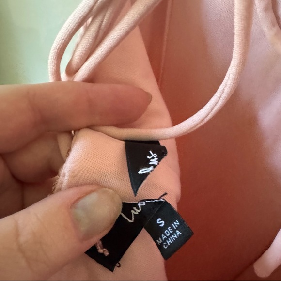 Lulus | Making Magic Blush Pink Fringe Lace-Up Mini Dress - Picture 7 of 7